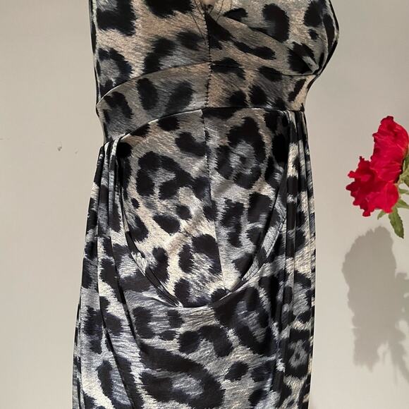 New Jus d’Orange Paris Leopard Print Tulip Dress with Pockets Made In Fr… NWT - Picture 8 of 14